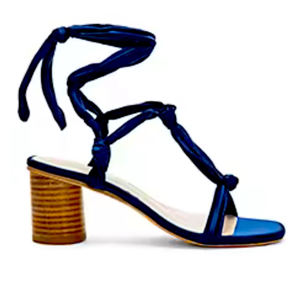 Revolve RAYE x House of Harlow 1960 Phillipe Heel in Navy- size 5.5 Like New!